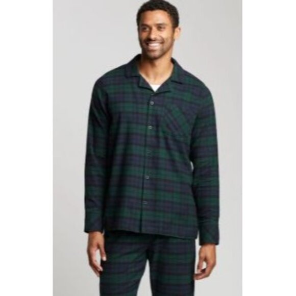 Pendleton Flannel Plaid Pajama Top Size Small Cotton Button Up Blue Green NWT $9 - Picture 1 of 15